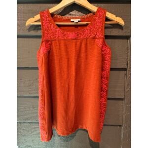 J.Jill Embroidered Floral Tank Size XS